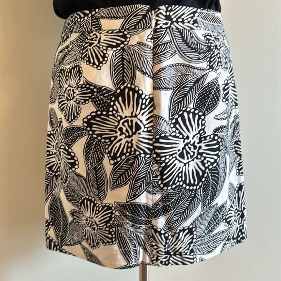 J. Crew Polynesian Floral Linen Blend Skirt Size 4 - Picture 6 of 10